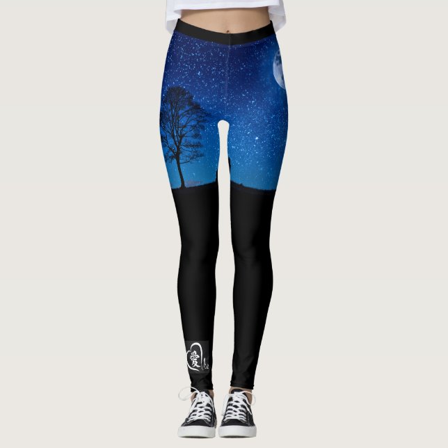 Leggings NIGHT HIMMEL MÅNE (Framsida)