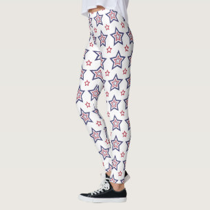 Leggings-Patriotic Stars för kvinnor Leggings