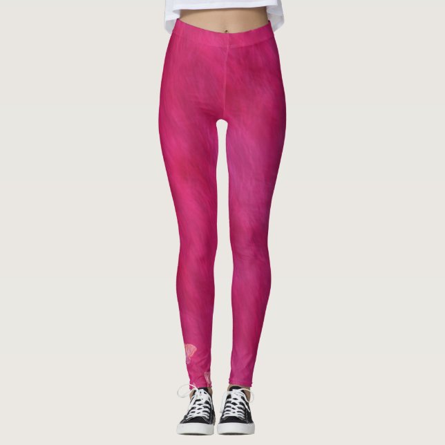 Leggings Push up Gym Mode Mörk rosa  (Framsida)