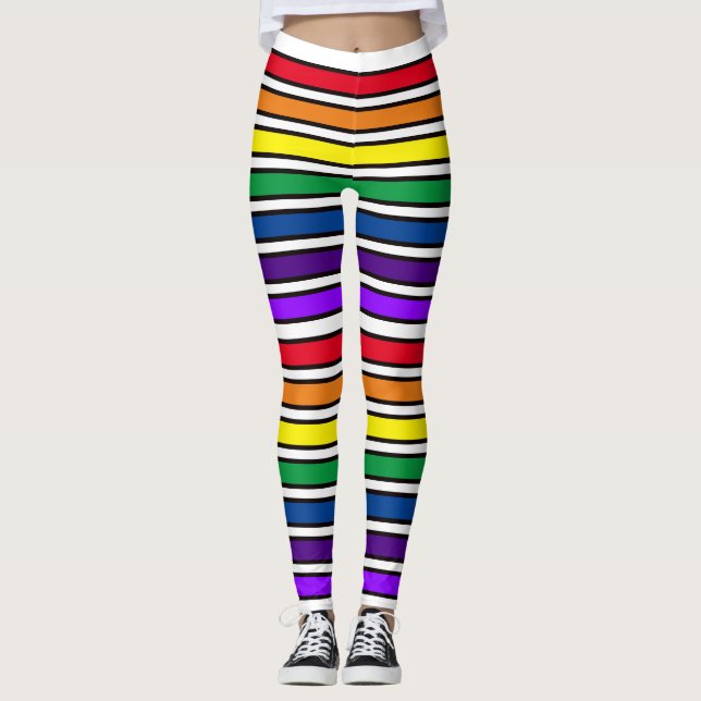 Leggings - Rainbow Färgad Pub (Framsida)
