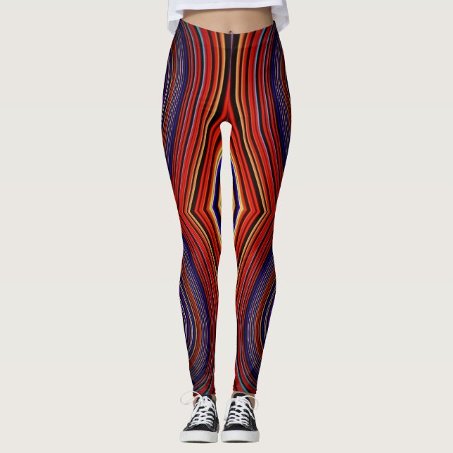 Leggings ~ red blue ~ Original (Framsida)