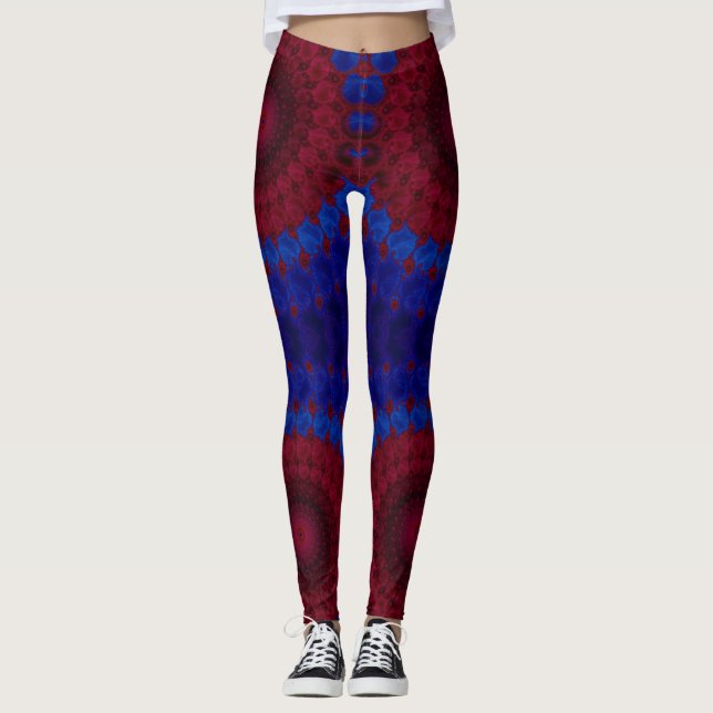 Leggings ~ red blue ~ Original (Framsida)
