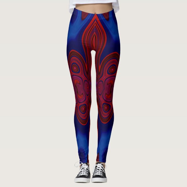 Leggings ~ red blue ~ Original (Framsida)