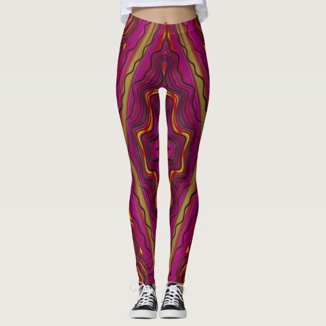 Leggings ~ rosa gult ~ Original (Framsida)