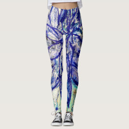 Leggings Sällsynt Blue Dalhia
