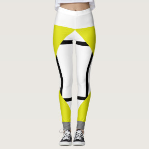 Leggings-sammansättning I Lozenges 4 linjer Gult G Leggings