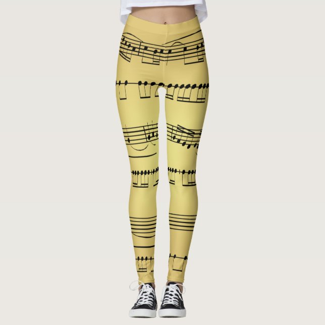 Leggings ~ Sheet Music ~ Golden Background ~  (Framsida)