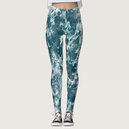 Leggings splash blue