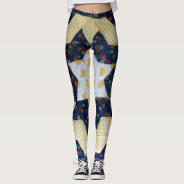 Leggings - Stjärnblomma Quilt Mönster