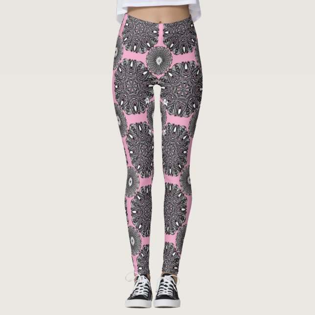 Leggings "The Touch Of Infinity" (monokrom) (Framsida)