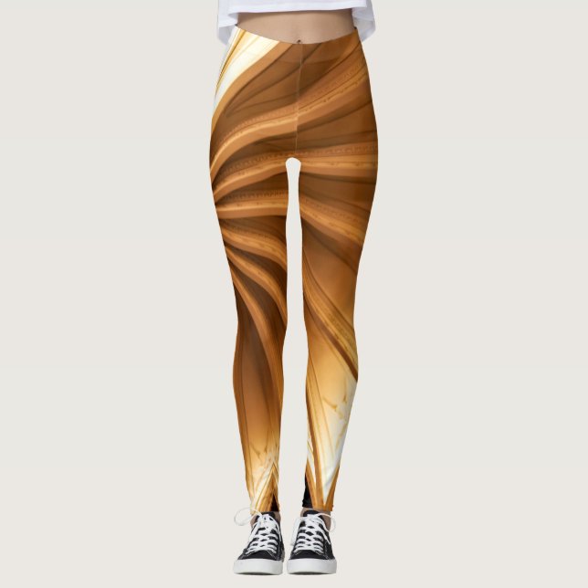 Leggings Tiger-öga färgad Rays Design (Framsida)