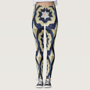 Leggings - Tiled Star Flower Quilt Mönster