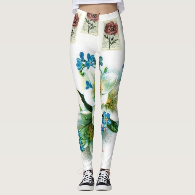 leggings vintage blommig (Framsida)
