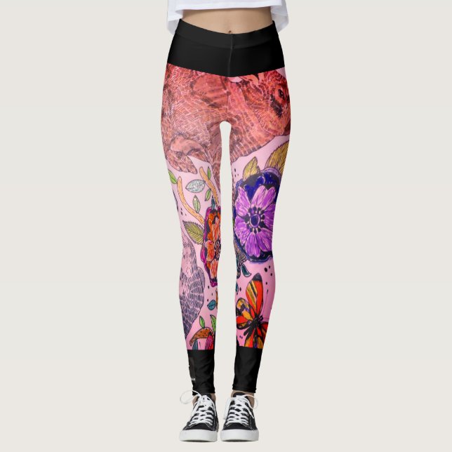 Leggings with BUNNY IN GARDEN (Framsida)