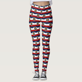 Leggings with flag of Utah State, USA