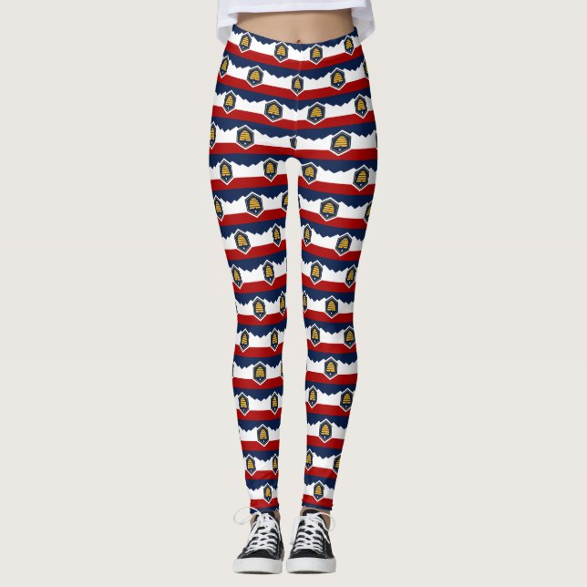 Leggings with flag of Utah State, USA (Framsida)