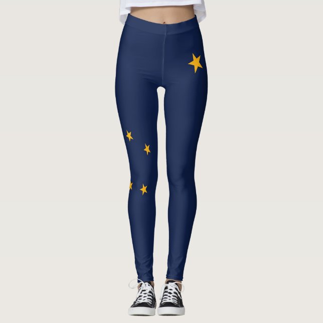 Leggings with flagga of Alaska, USA (Framsida)