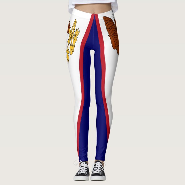 Leggings with flagga of American Samoa, USA (Framsida)