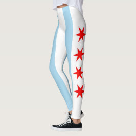Leggings with flagga of Chicago, Illinois