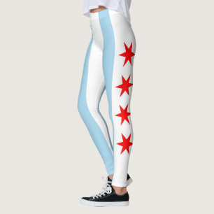 Leggings with flagga of Chicago, Illinois