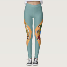 Leggings with flagga of Delaware State, USA