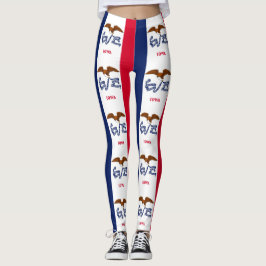 Leggings with flagga of Iowa State, USA