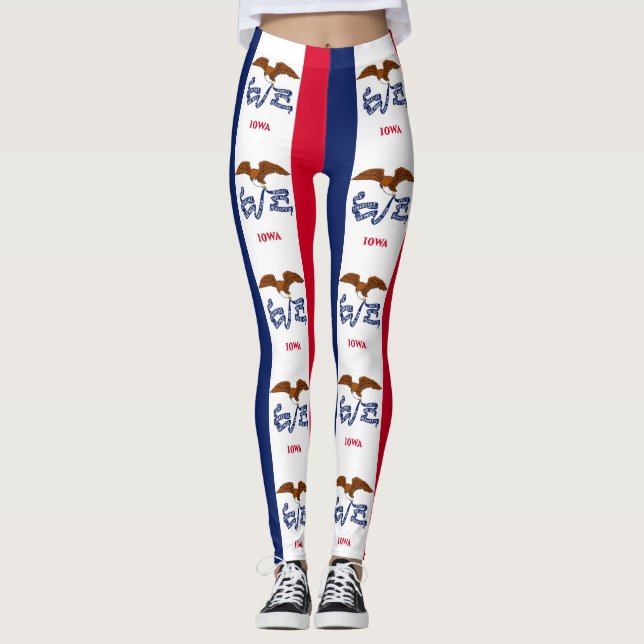 Leggings with flagga of Iowa State, USA (Framsida)