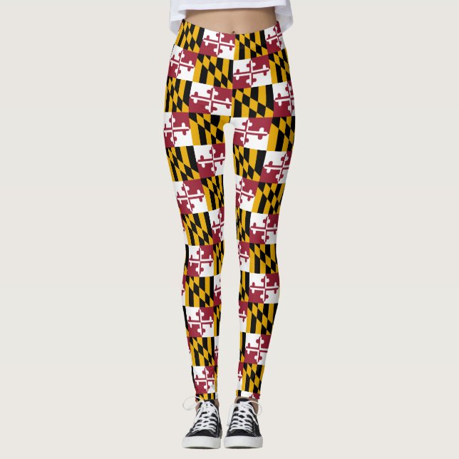 Leggings with flagga of Maryland State, USA (Framsida)