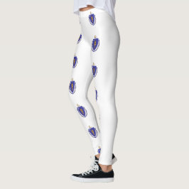 Leggings with flagga of Massachusetts State, USA