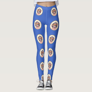 Leggings with flagga of Minnesota State, USA
