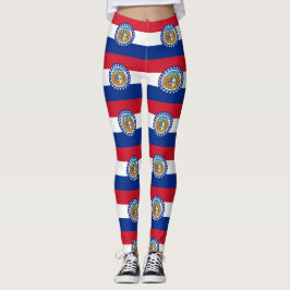 Leggings with flagga of Missouri State, USA