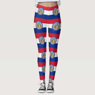 Leggings with flagga of Missouri State, USA