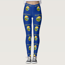 Leggings with flagga of Montana State, USA