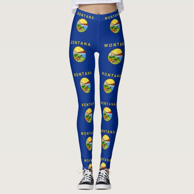 Leggings with flagga of Montana State, USA (Framsida)
