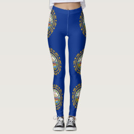 Leggings with flagga of New Hampshire State, USA