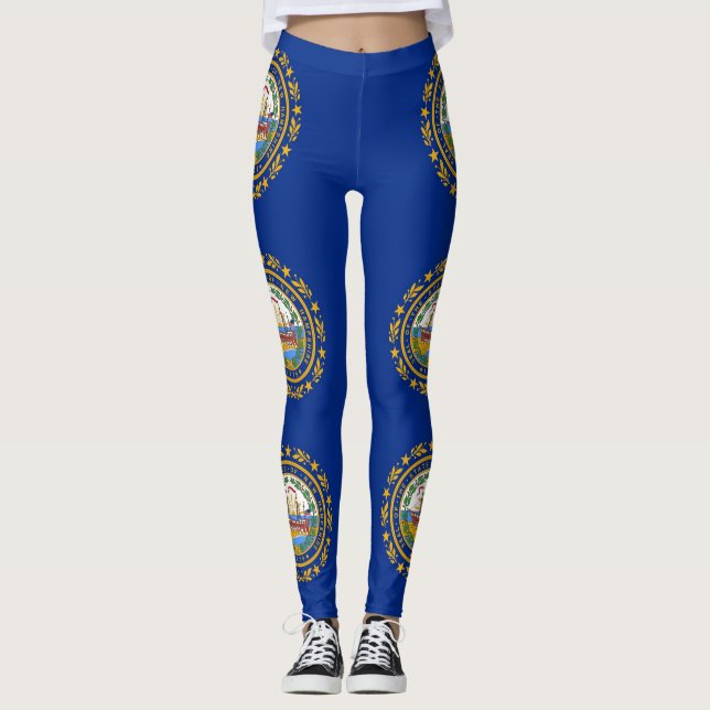 Leggings with flagga of New Hampshire State, USA (Framsida)
