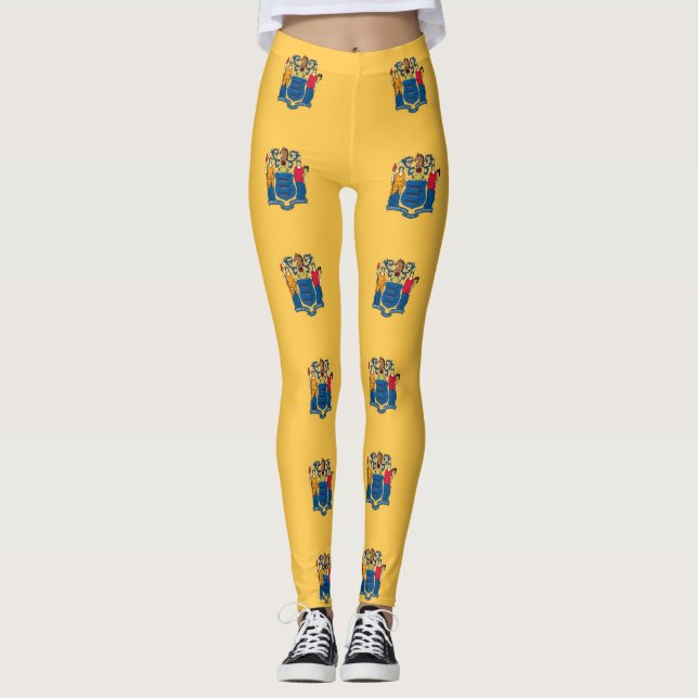 Leggings with flagga of New jersey State, USA (Framsida)