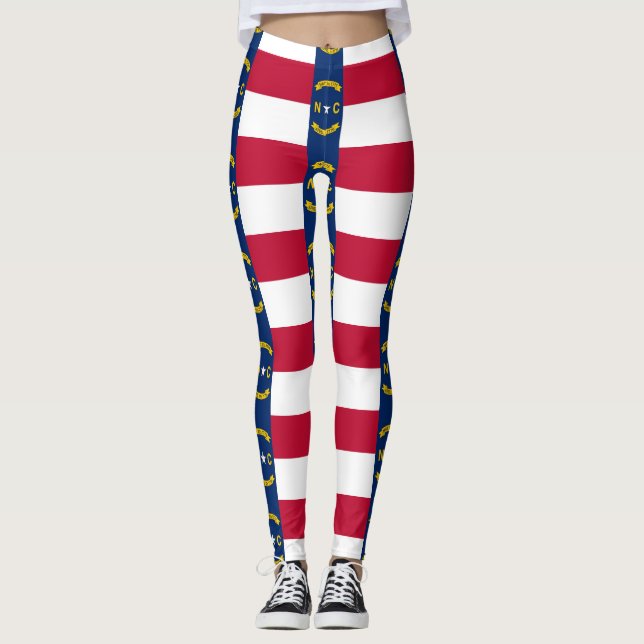Leggings with flagga of North Carolina State, USA (Framsida)