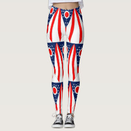 Leggings with flagga of Ohio State, USA