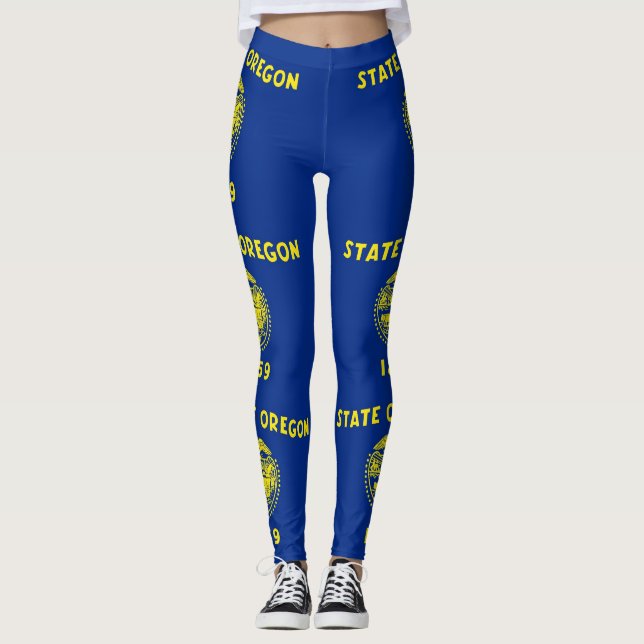 Leggings with flagga of Oregon State, USA (Framsida)