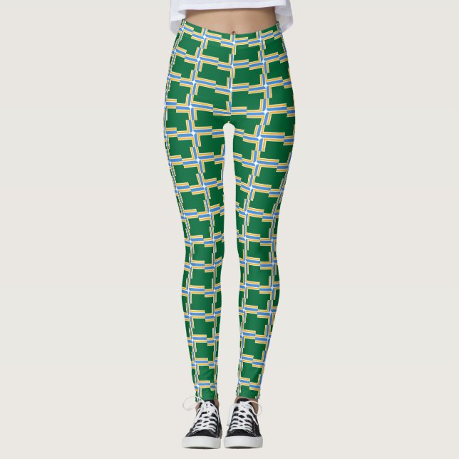 Leggings with flagga of Portland City, USA (Framsida)