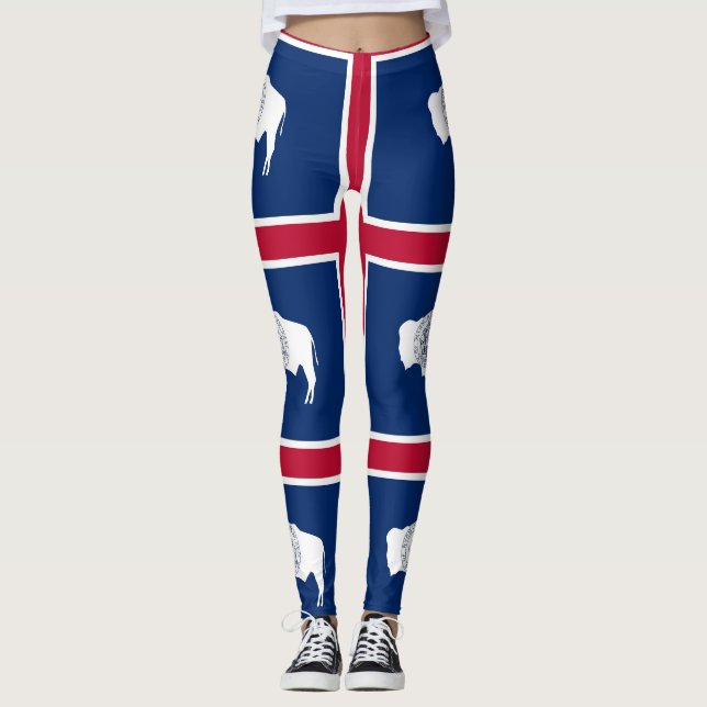 Leggings with flagga of Wyoming State, USA (Framsida)