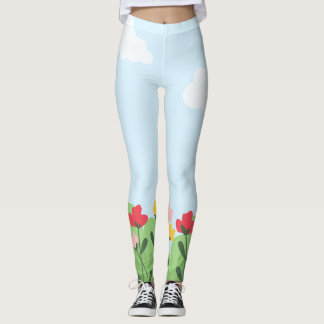 Leggings woman athlètes green flawrs naturel natur
