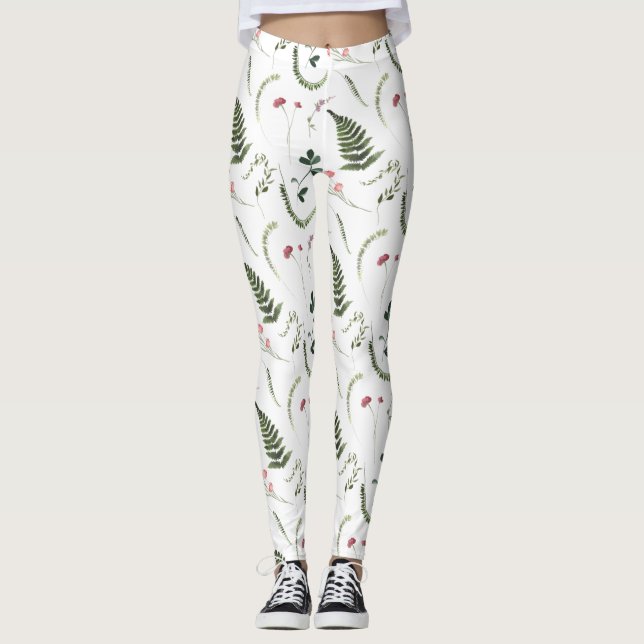 Leggings Women - Floral Pattern (Framsida)