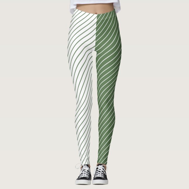 Leggings Women - Forest Green Pattern (Framsida)