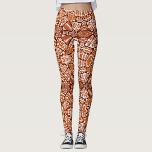Leggings Yoga Byxor Gingerbröd Cookie