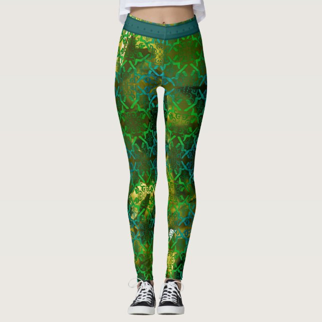 Leggings zócalo en verde (Framsida)