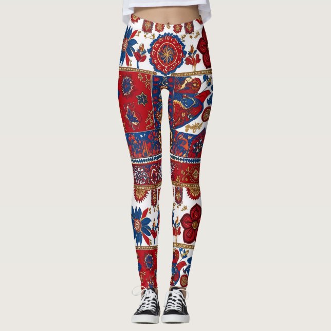 Leggingsdesign inspirerad av den serbiska mattan 6 leggings (Framsida)