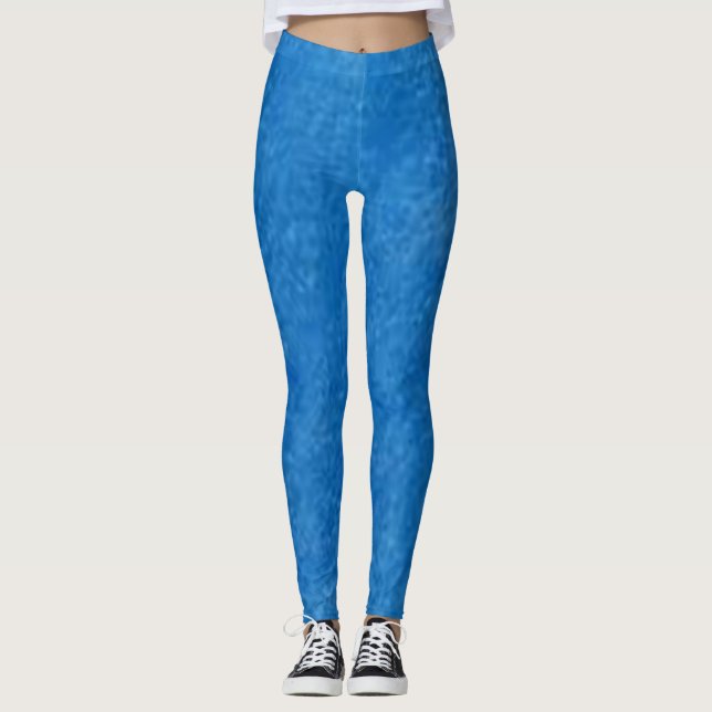 leggingsJeans Blå Röd blomma modern svart chic Leggings (Framsida)
