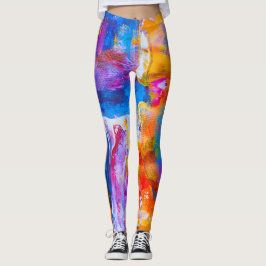 leggins arte abstracto en multicolor leggings